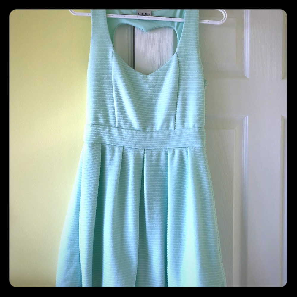 Mint green shirt dress